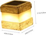 Simulation Stone Lamp Decoration Garden Path Solar Lights Party Landscaping Lawn Backyard Outdoor Patio Lantern Courtyard Adornment Courtyard Decor Novel Lamp White Plastic