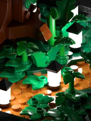 Brick Lawn Lights Sets, 14 Pieces, Brick Grass Lamps,for Lego,    kit Accessories (White Light)