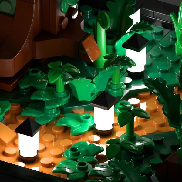 Brick Lawn Lights Sets, 14 Pieces, Brick Grass Lamps,for Lego,    kit Accessories (White Light)