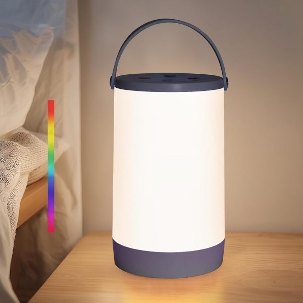Outdoor Waterproof Hanging Table Lantern,  Rechargeable Hanging Lamps Camping Lights, Shower Waterproof  Colorchanging Lanterns Dimmable Soft Warm Night Light for Lawn, Pool, Garden, Bar