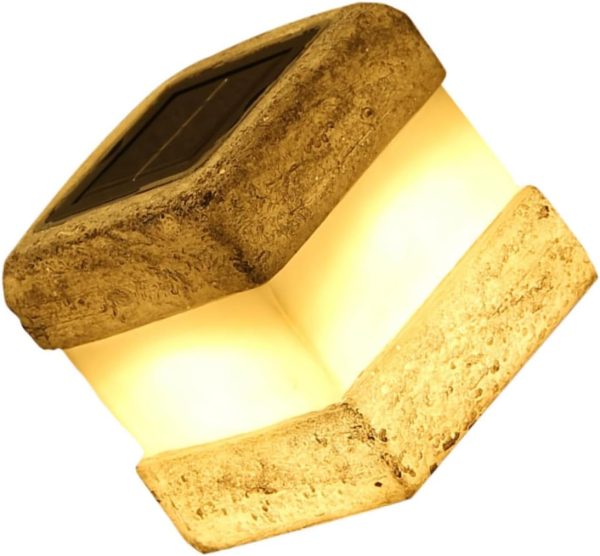 Simulation Stone Lamp Decoration Garden Path Solar Lights Party Landscaping Lawn Backyard Outdoor Patio Lantern Courtyard Adornment Courtyard Decor Novel Lamp White Plastic