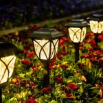 Solar Lights Outdoor Waterproof, 6 Pack  Solar Garden Lights, Outdoor Decorations, Garden Decor for Yard, Patio, Landscape, Planter, Walkway (Warm White)