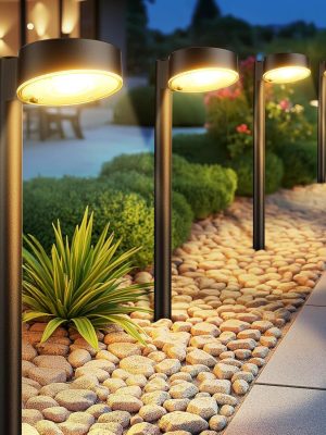 8 Pack Solar Pathway Lights Outdoor, 12 Brighter  Solar Lights Outdoor Waterproof, Up to 12 Hrs Modern Path Light for Yard Garden Walkway Driveway Lawn (8 Pack)