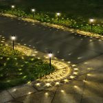 Super Bright Solar Lights Outdoor Waterproof 10 Pack, Dusk to Dawn Up to 12 Hrs Solar Powered Pathway Garden Lights Auto On/Off,  Landscape Lighting Decorative for Walkway Patio Yard