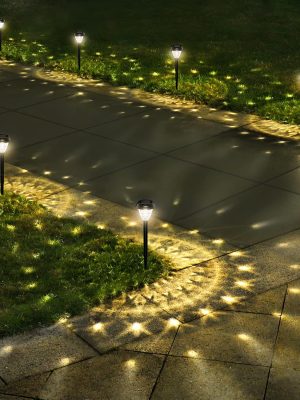 Super Bright Solar Lights Outdoor Waterproof 10 Pack, Dusk to Dawn Up to 12 Hrs Solar Powered Pathway Garden Lights Auto On/Off,  Landscape Lighting Decorative for Walkway Patio Yard