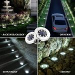 Solar Lights Outdoor Waterproof, 12 Pack Solar Ground Lights, Solar Garden Lights Landscape Lighting for Pathway Driveway Patio Backyard Walkway (Cool White)