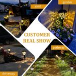 Solar Lights Outdoor Waterproof, 6 Pack  Solar Garden Lights, Outdoor Decorations, Garden Decor for Yard, Patio, Landscape, Planter, Walkway (Warm White)