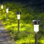 Solar Pathway Lights 12 Pack, Stainless Steel  Waterproof Auto On/Off Outdoor  Pathway Landscape Solar Lights for Garden, Yard, Patio, Path and Walkway. (Cold White)