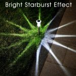 Solar Outdoor Lights, 10 Pack Waterproof Stainless Steel Solar Stake Lights for Pathway Garden Yard Path Walkway Driveway Lawn Patio Outside Decor, Cool White